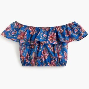 J.Crew off shoulder shirt in Liberty Paloma size L